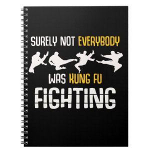 Carnet Amusant Martial Arts Plaisanterie Kung Fu Combatte