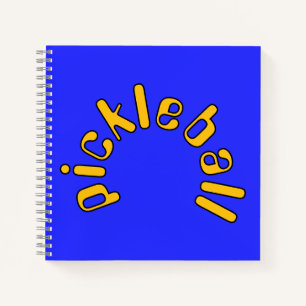Carnet Amusant Mod Bold Yellow Pickleball Texte sur Bleu