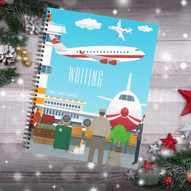 Carnet Amusants Enfants Aéroport Thème De Pratique Écritu (Personalize with your own title and name. Available in multiple styles and interior page options. )