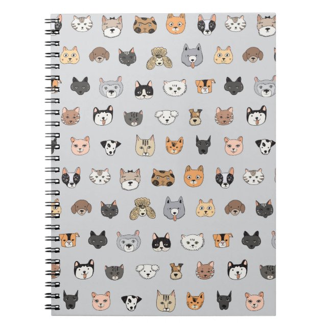 Carnet Amusement animal : Chiens de chats Doodle Mix (Devant)