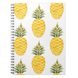 Carnet Ananas. Aquarelle peinture à la main w