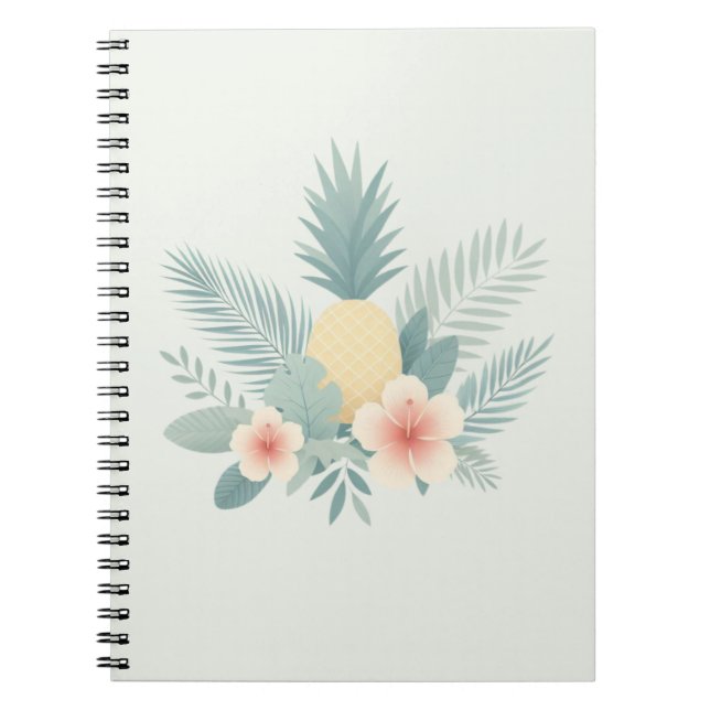 Carnet Ananas floral & Hawaiian (Devant)