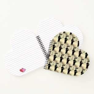 Carnet Ananas Fun Or Et Motif Noir