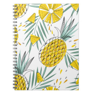 Carnet Ananas juteux : motif vintage brillant.