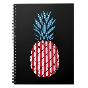 Carnet Ananas Patriotique Fruit American Drapeau 4 juille