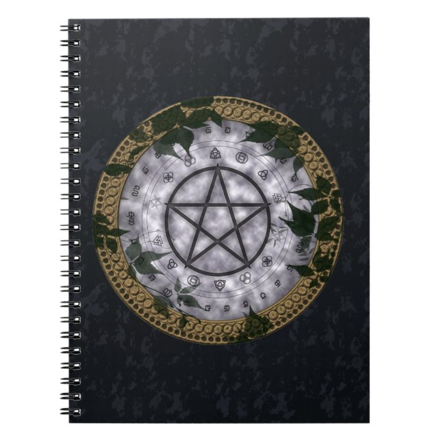 Carnet Ancien Pentacle païen magique (Devant)