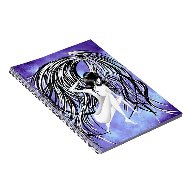 Carnet Ange déchu gris & bleu (Côté Droit)