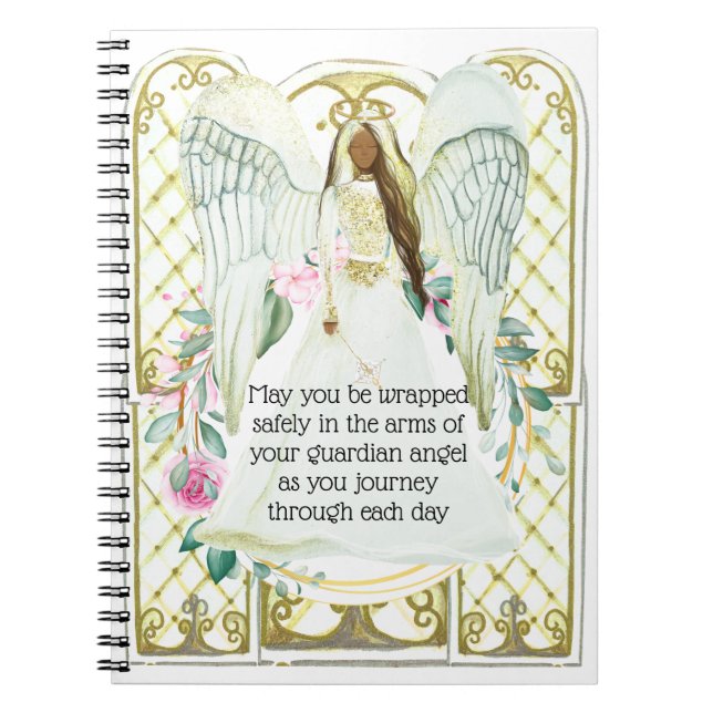 Carnet Ange gardien poème de fenêtres fleuries décorative (Devant)