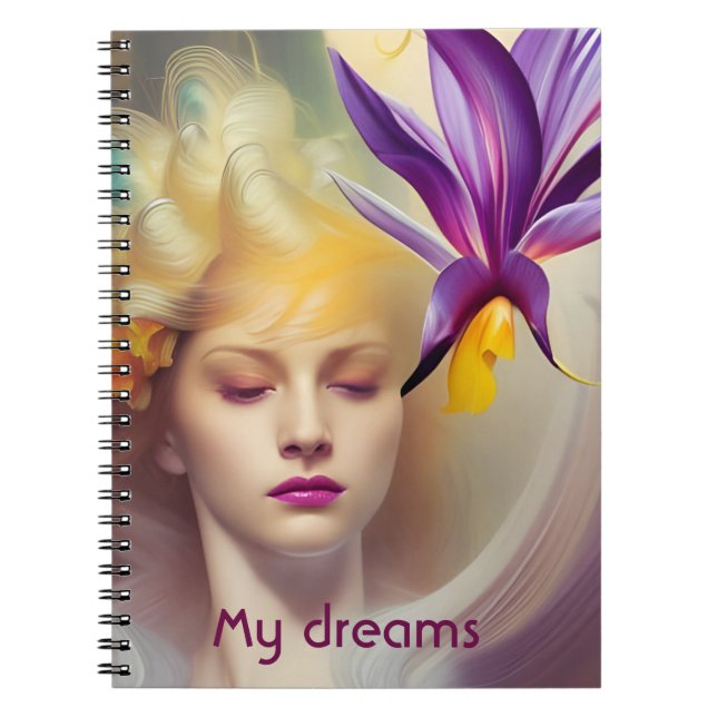 Carnet Angel avec orchidée (Devant)