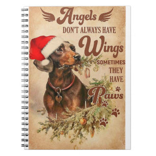 Carnet Angel Christmas Dachshunds