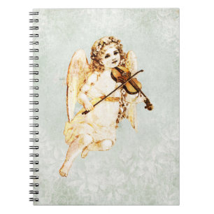 Carnet Angel Jouer un violon sur Arrière - plan papier Vi