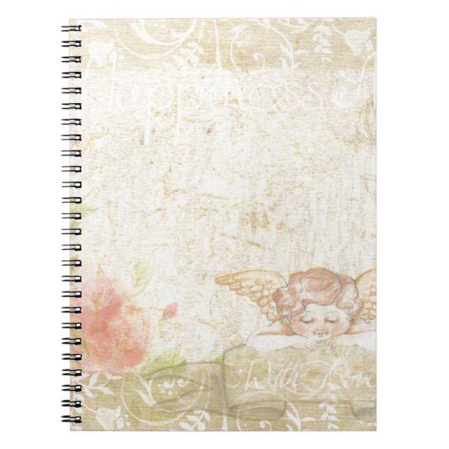 Carnet Angélique Douce Vintage Shabby Chic (Devant)