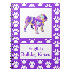 Carnet Anglais Bulldog migte animal de compagnie Silhouet
