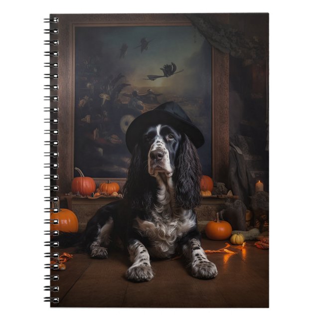Carnet Anglais Cocker Espagnol Citrouille Halloween effra (Devant)