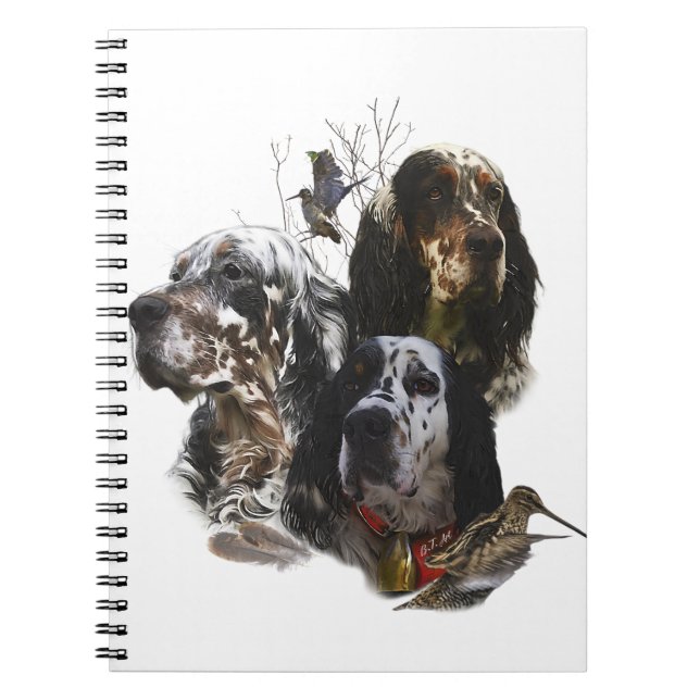 Carnet Anglais Setter, chasse à la bécasse (Devant)