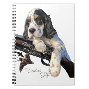 Carnet Anglais Setter, mignon chiot flacon de café Fourre