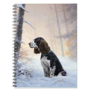 Carnet Anglais Springer Spaniel Laissez-le neiger Noël