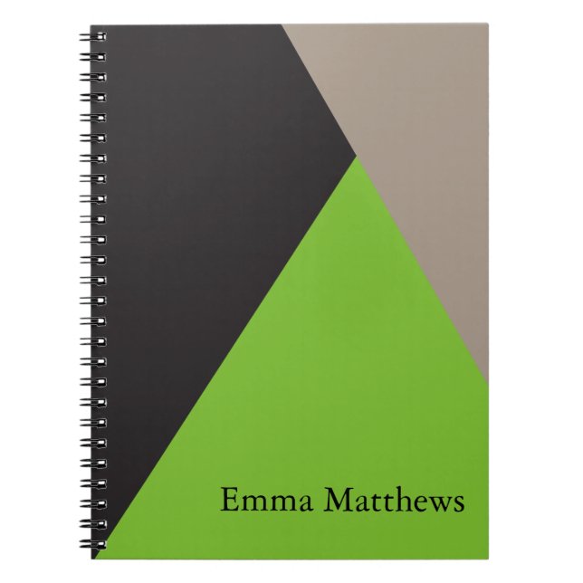 Carnet Angle sur couleur moderne professionnel personnali (Devant)