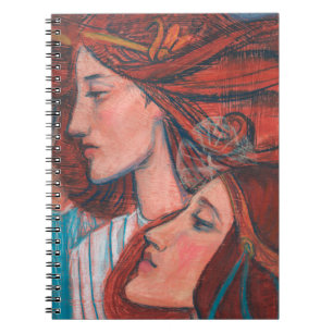 Carnet Angles Art Nouveau Gingembre Auburn Red Hair Femme