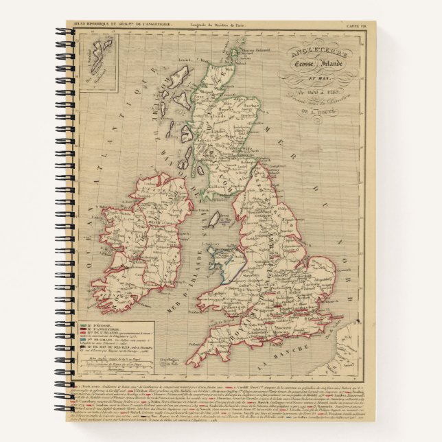 Carnet Angleterre, Ecosse, Irlande et Man 1100 a 1280 (Devant)