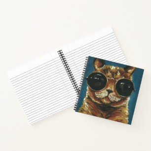 Carnet Animal Dapper   Kitty dans les lunettes de soleil