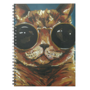 Carnet Animal Dapper   Kitty dans les lunettes de soleil