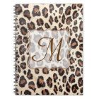 Carnet animal d'initiale de monogramme de tache de