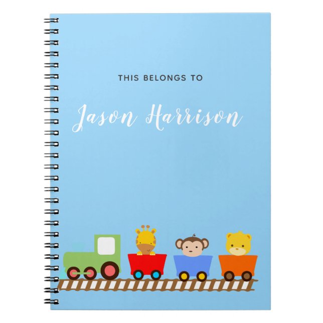 Carnet animal mignon de train (Devant)