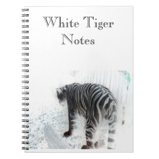 Carnet Animal sauvage de tigre blanc