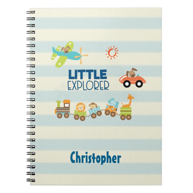 Carnet Animal Toy Train Voiture et avion Little Explorer (Devant)