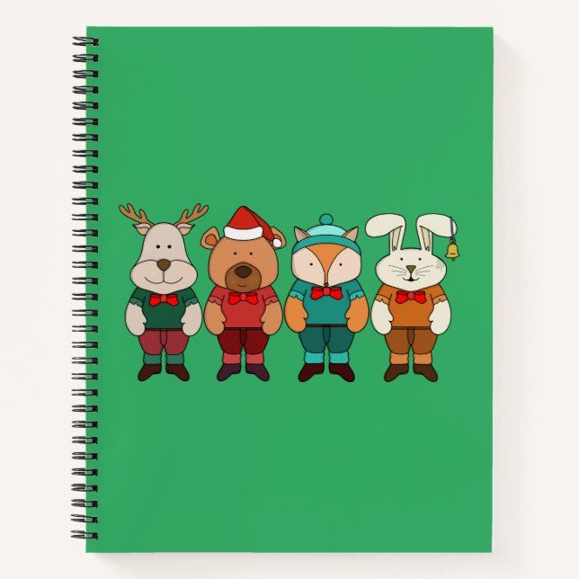 Carnet Animaux adorables prêts pour l'hiver (Devant)