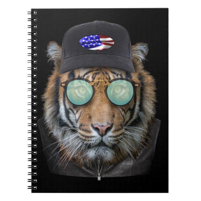 Carnet Animaux amusants habillés Funny Bengal Tiger (Devant)