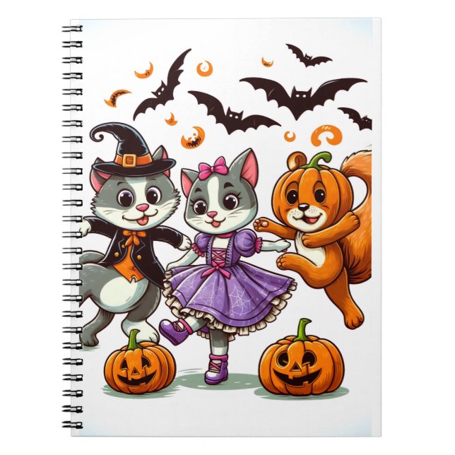 Carnet Animaux dansants en costumes d'Halloween (Devant)