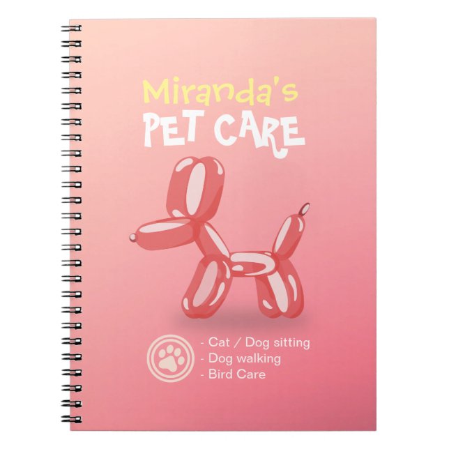 Carnet Animaux de compagnie assis Grooming Beauté Salon C (Devant)