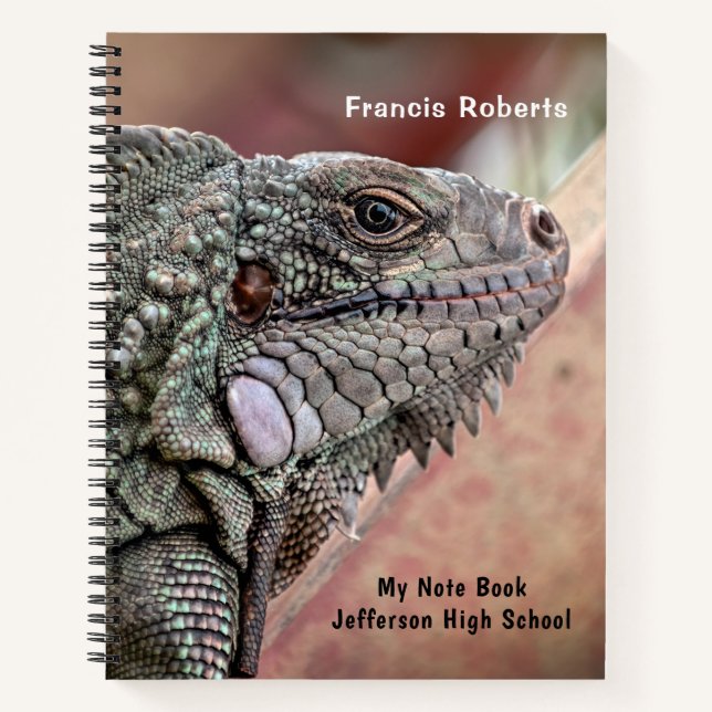 Carnet Animaux de compagnie Iguana Lizard Nature Personna (Devant)