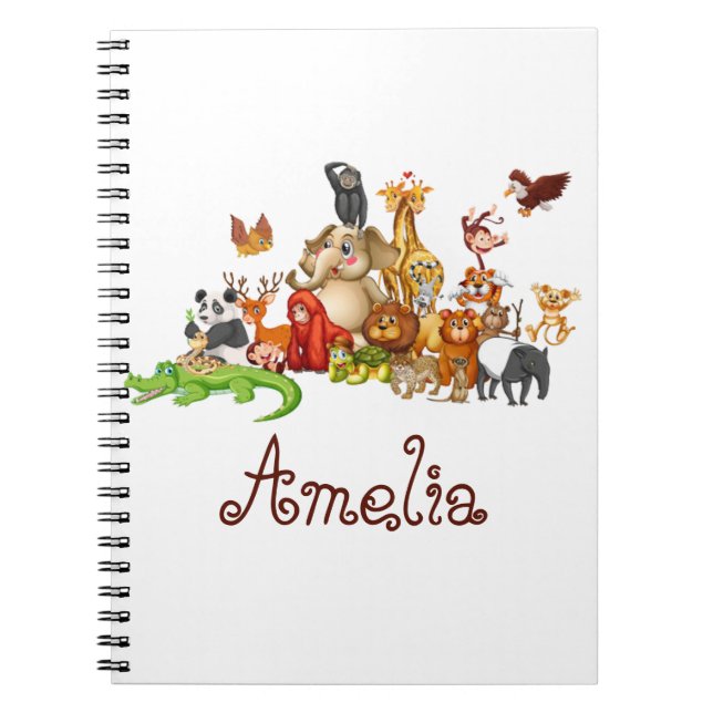 Carnet Animaux personnalisés de l'enfant (Devant)