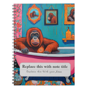 Carnet Animaux Whimsical Personnalisés - Singe