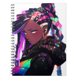 Carnet Anime Girl African American Art