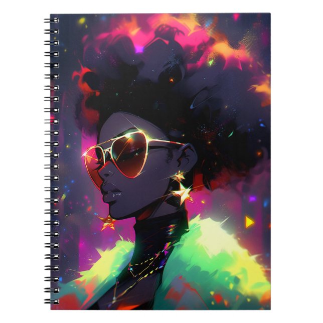 Carnet Anime Girl African American Art (Devant)