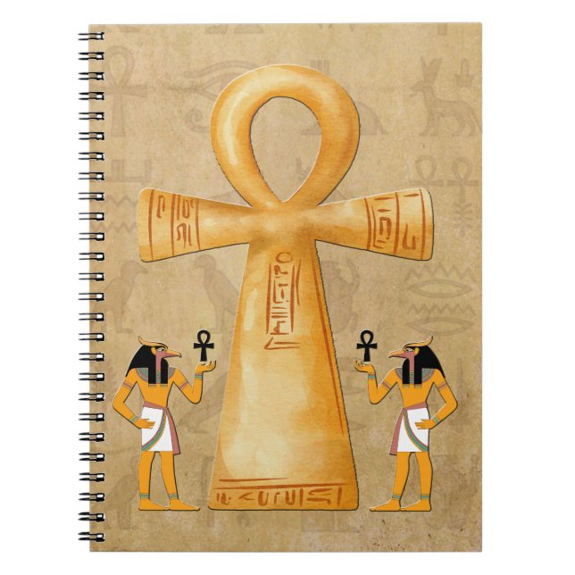 Carnet Ankh Key Of Life On Hieroglyph Notebook (Devant)
