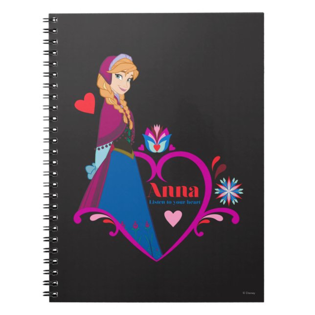 Carnet Anna | Coeur rose (Devant)