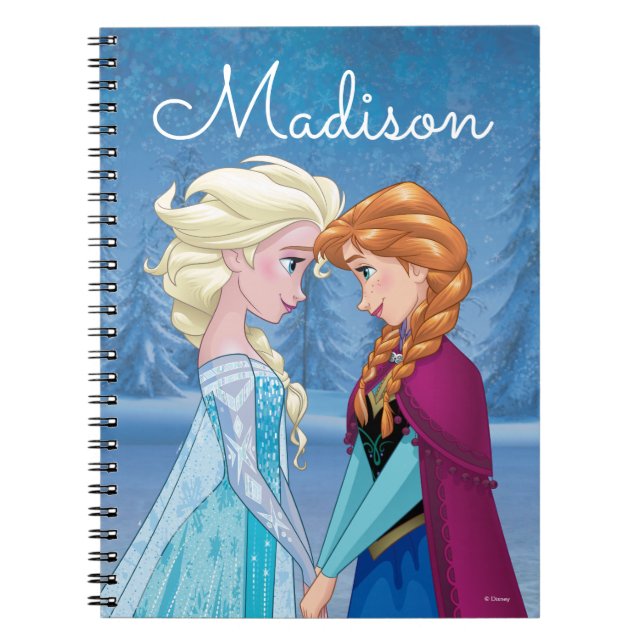 Carnet Anna et Elsa | Ensemble pour toujours - Personnali (Devant)
