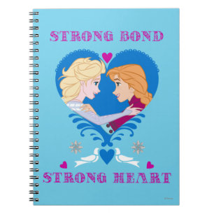 Carnet Anna et Elsa Fort, fort coeur