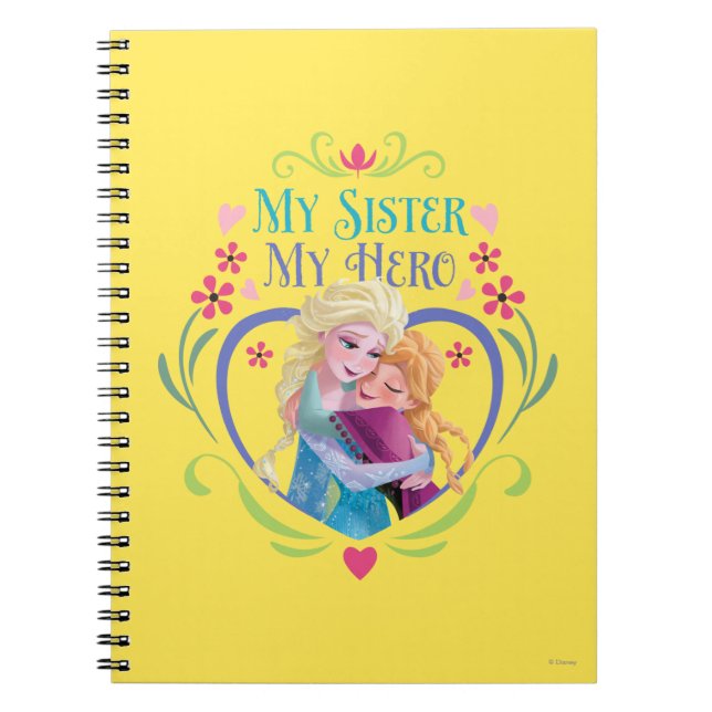 Carnet Anna et Elsa | Ma Soeur Mon Héros (Devant)