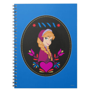 Carnet Anna Portrait en cercle noir