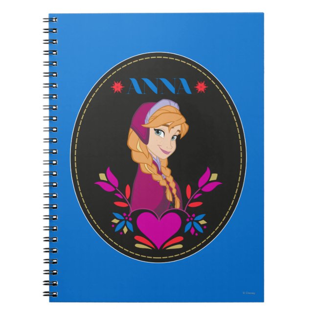 Carnet Anna | Portrait en cercle noir (Devant)