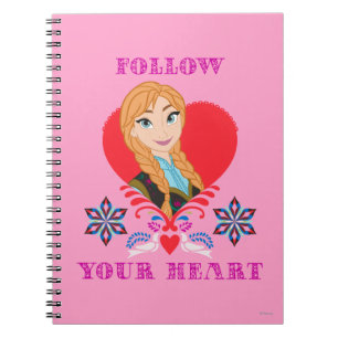 Carnet Anna Portrait en Coeur Rouge