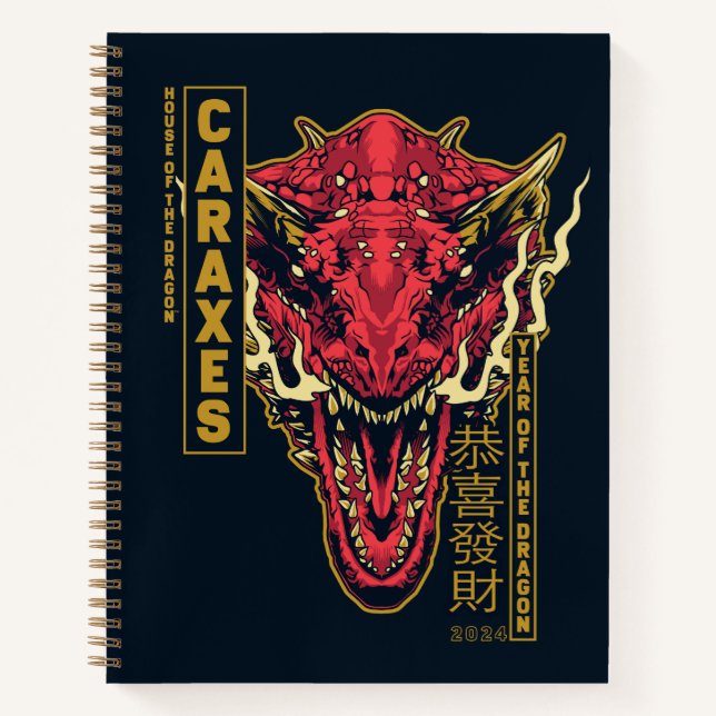 Carnet Année de tête de Carax du Dragon | 恭 喜 財 發 (Devant)