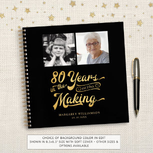Carnet Anniversaire 80 ANS DANS LA FABRICATION 2 Photos L