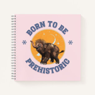 Carnet Anniversaire de bébé mammouth préhistorique drôle